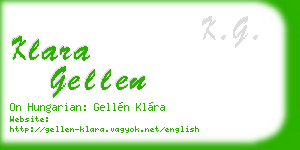 klara gellen business card