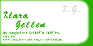 klara gellen business card